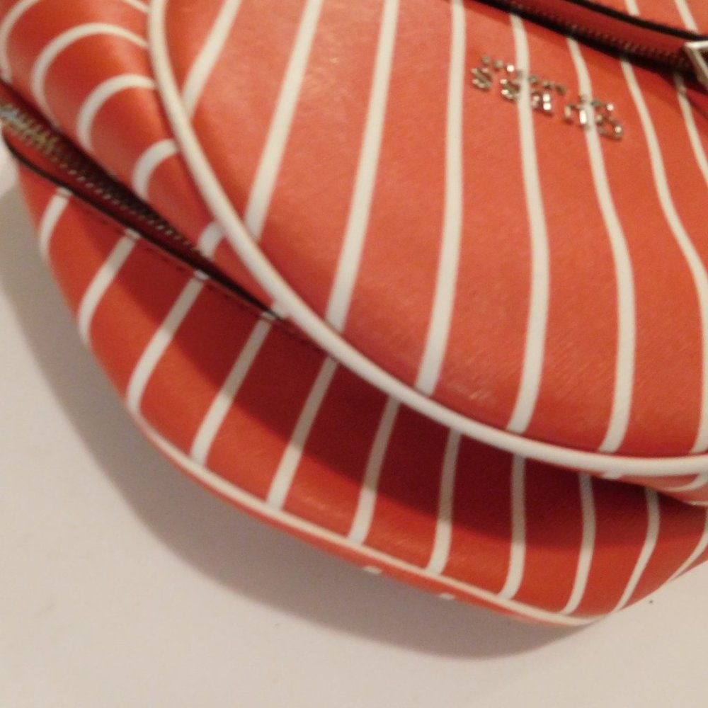 Guess Red/White Striped Mini Backpack - image 4